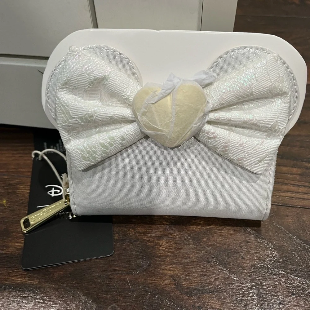 Disney‎ Loungefly Minnie Mouse Wedding Zip Around Wallet